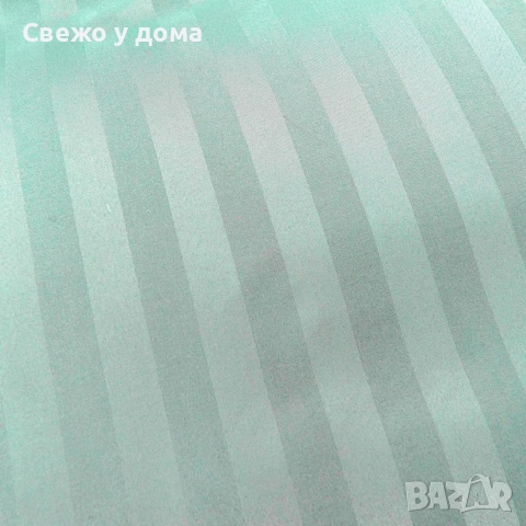 Комплект спално бельо 160x200 см с 2 калъфки 70x80 см, сатенени райета, микрофибър/памук, снимка 3 - Спално бельо - 55159255