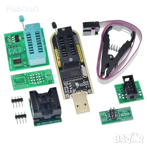 Комплект CH341A SPI Flash и EEPROM USB Програматор + USB-TTL конвертор