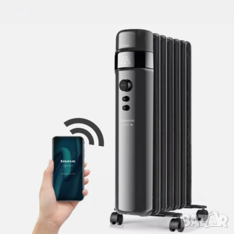 Смарт маслен радиатор Taurus Agadir Connect Malbork 2000W – Управление чрез мобилно приложение, снимка 3 - Радиатори - 55018171
