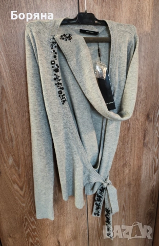 Vero Moda нова с етикет жилетка от фина вълна с черни камъни, снимка 9 - Жилетки - 54079759