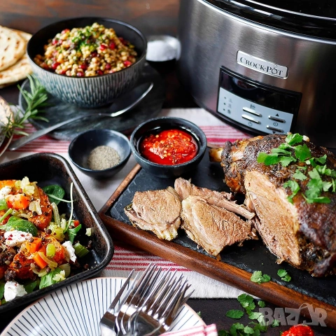 Crock-Pot CSC063X-01 Уред за бавно готвене , 7.5 л Digital, Керамичен съд, Стъклен капак, Inox, снимка 8 - Мултикукъри - 54133709