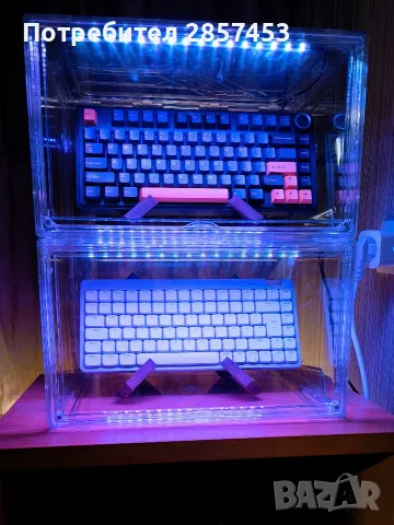 Oltraman комплект 2 LED витрини за обувки / клавиатури – RGB, дистанционно
