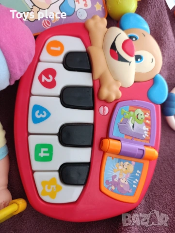Бебешки играчки, музикални играчки Fisher price буквар, пиано, снимка 7 - Музикални играчки - 54798296
