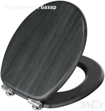 Нова Здрава дървена тоалетна седалка Soft Close регулируема плавно затваряне 250 кг