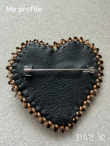 Handmade  брошка с естествени перли , снимка 7 - Гривни - 53315116