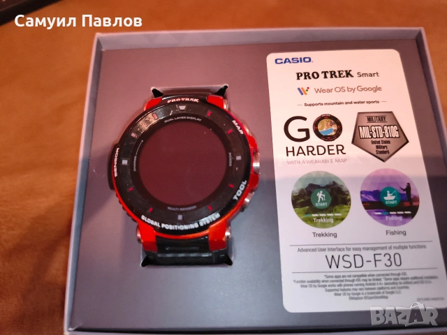 смарт часовник Casio pro trek WSD-F30, снимка 6 - Мъжки - 54899136