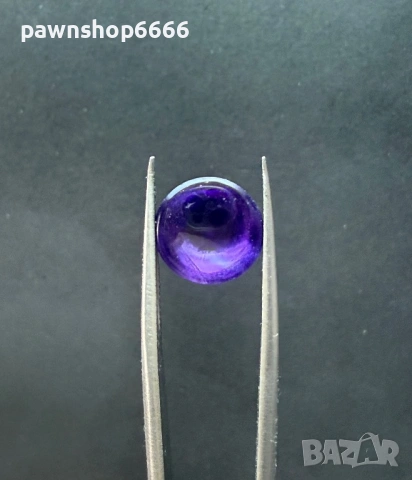 Естествен аметист кабошон – 5.785 ct – Наситен виолетов цвят, снимка 4 - Други - 54845634