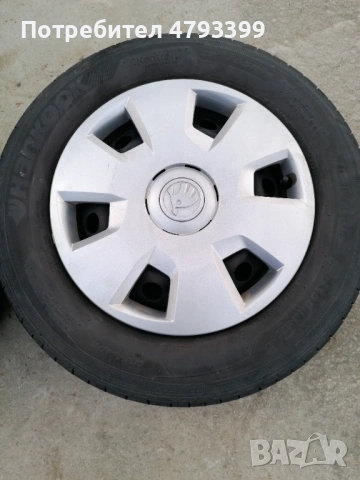 Джанти 5х112х15 с гуми 195х65х15 за Шкода Октавия 3  , снимка 6 - Гуми и джанти - 54170876