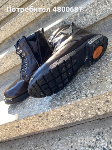 Оригинални кобинки Harley-Davidson, естествена кожа, №43.5, снимка 2 - Мъжки ботуши - 54237298
