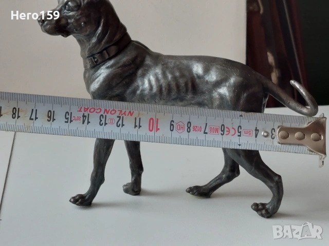 WMF-Посребрена фигура на куче 1910-1925 год.Прекрасна авторска бронзова фигура''ПАНТЕРА'', снимка 8 - Антикварни и старинни предмети - 54613918
