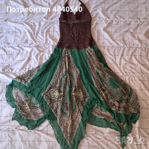 BCBGMaxAzria винтидж копринена рокля, снимка 2 - Рокли - 55672207