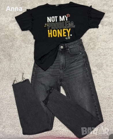 Дънки + тениска за 12 евро! Размер M