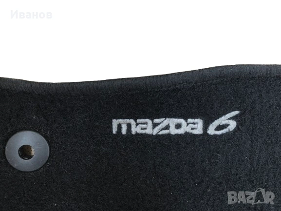 Оригинален комплект от четири черни велурени/мокетни стелки за автомобил Mazda 6. , снимка 4 - Аксесоари и консумативи - 54049279