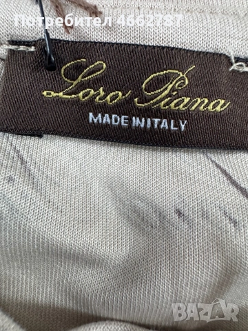 Loro Piana-Оригинална мъжка нова тениска Л размер, снимка 4 - Тениски - 53490824