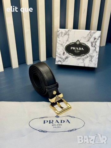 колани от естествена кожа в кутия 3см prada , снимка 4 - Колани - 55229491