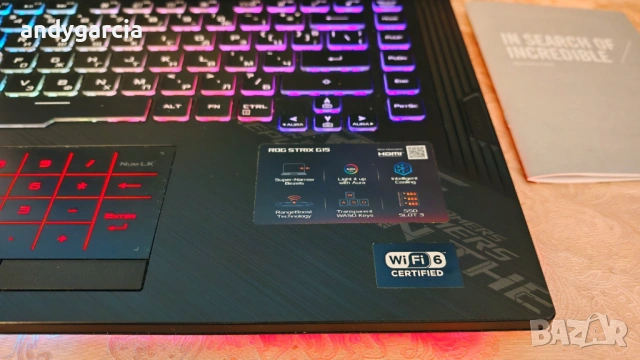 ASUS ROG STRIX G15/ NVidia GTX 1660ti 6GB/Core i7-10750H/16GB RAM/512G SSD/15.6 144Hz FHD IPS, снимка 15 - Лаптопи за игри - 54018660