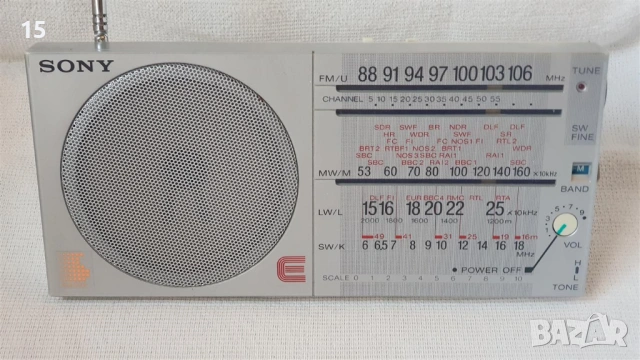 Sony ICF-35 ретро преносимо радио, снимка 7 - Радиокасетофони, транзистори - 54904854