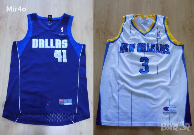 баскетболен потник dallas mavericks nowitzki nike/new orleans chris paul champion мъжки оригинал L