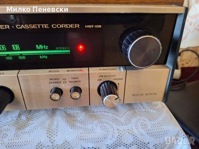 SONY HST 139.VINTAGE STEREO FM RECEIVAR,CASSETTE RECORDER.MADE IN JAPAN., снимка 4 - Ресийвъри, усилватели, смесителни пултове - 54734653