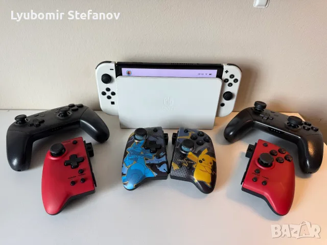 Nintendo Switch OLED + 11 игри + 2 Pro Controller + HORI, снимка 2 - Nintendo конзоли - 55308439
