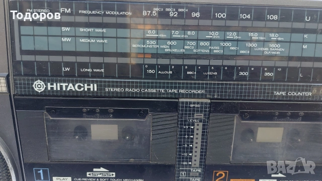 Hitachi TRK-W55E Stereo Cassette Recorder донор за части или проект, снимка 3 - Радиокасетофони, транзистори - 54245647