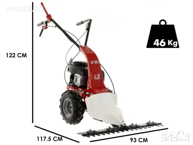 Палцова косачка Eurosystems | Briggs & Stratton | 87 см, снимка 2 - Градинска техника - 55361441