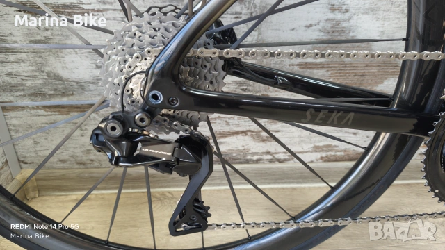 Карбонов шосеен велосипед Seka Spear RDC Dura-Ace Di2 Powermeter Elitewheels | M, снимка 4 - Велосипеди - 55237098