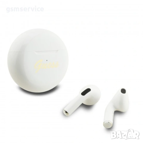 	БЕЗЖИЧНИ СЛУШАЛКИ Bluetooth GUESS TWS SCRIPT WHITE, снимка 2 - Bluetooth слушалки - 54596055