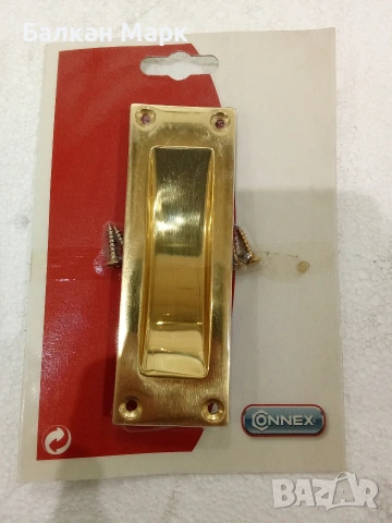 Вкопаема месингова дръжка за плъзгаща се врата CONTI / Connex (118x40 мм),