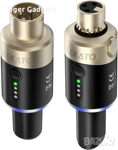 LEKATO MW-1 – Безжична XLR система за микрофон 5.8GHz, предавател и приемник