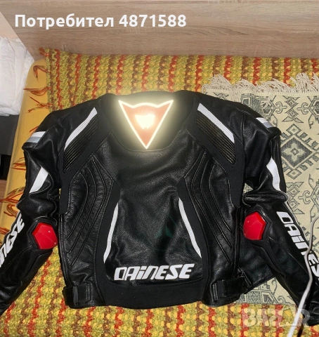 Кожено мото яке Dainese, снимка 2 - Якета - 55152435