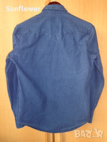 Мъжка синя риза с дълъг ръкав Levi's, размер S  , снимка 4 - Ризи - 54610292