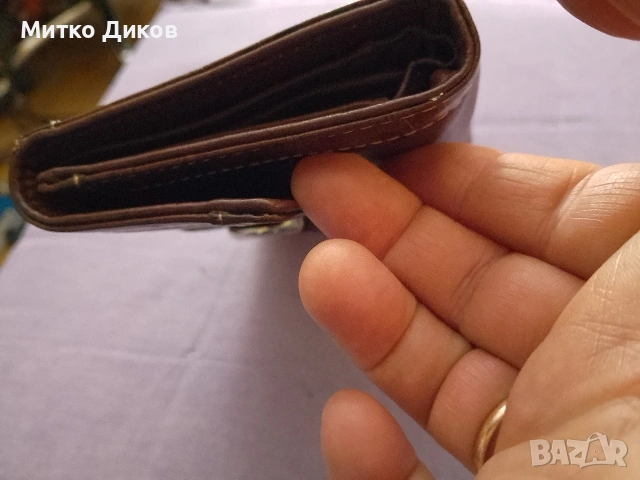 Портмоне естествена кожа ново 158х98мм, снимка 3 - Портфейли, портмонета - 54807303