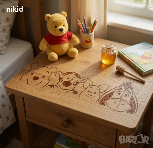 3 бр Friends Мечо Пух и Мики Маус стенсил шаблон спрей за торта украса сладки Scrapbooking, снимка 5 - Други - 54664230