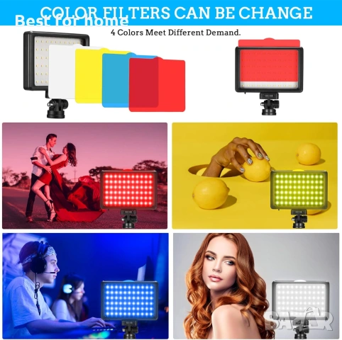 Комплект от 2 LED видео лампи, снимка 5 - Други - 55149510