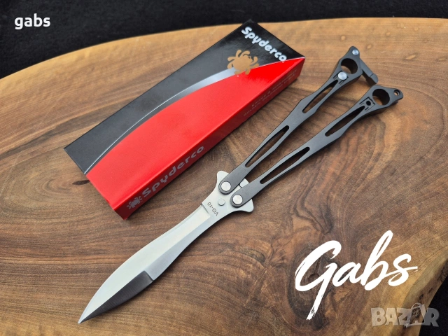 Сгъваем нож пеперуда Spyderco SpyderFly Butterfly B01P, снимка 3 - Ножове - 54751743