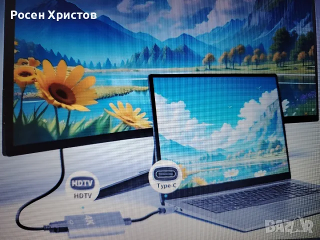 Адаптер Type-C към HDTV, USB-C към HDTV, снимка 4 - Друга електроника - 55420408