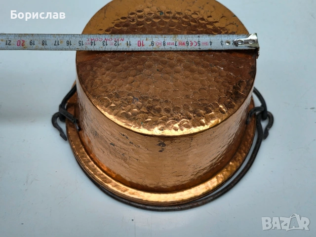 Бакърено менче - котле, снимка 4 - Антикварни и старинни предмети - 55148900