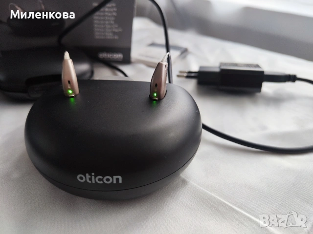 Oticon Zircon 1 ляв и десен висок клас слухови апарати със зарядна станция 