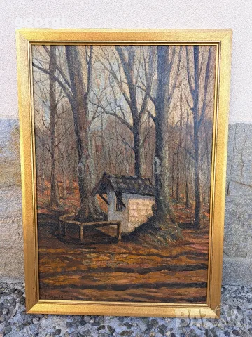 голяма авторска картина горски пейзаж 