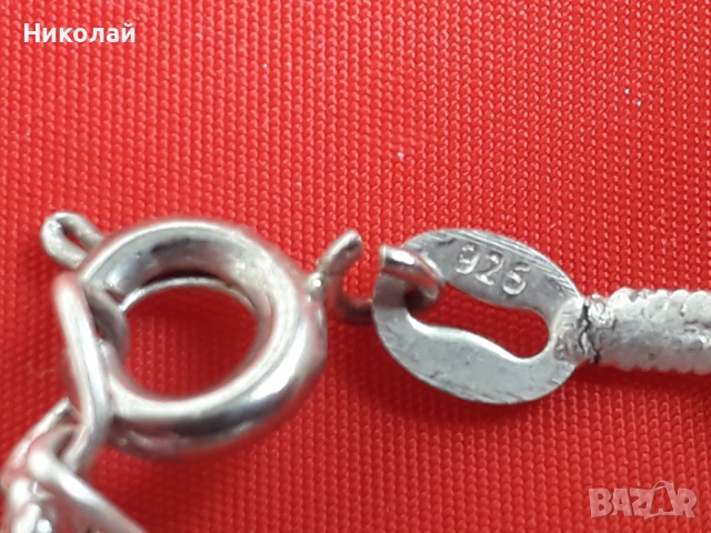 сребърна дамска гривна 3,10гр./проба 925, снимка 2 - Гривни - 54390598