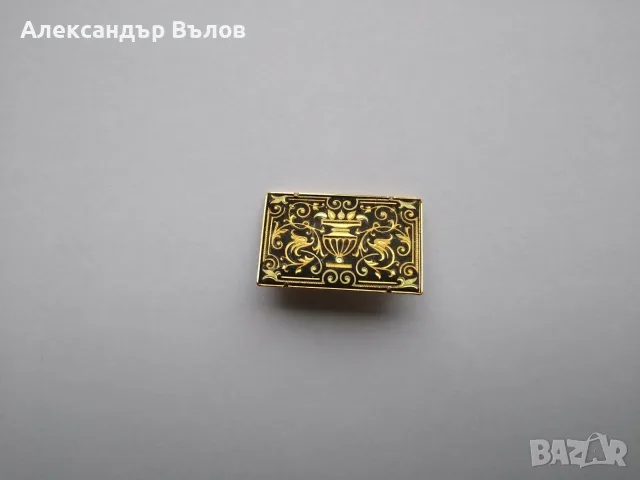 Стара брошка инкрустация Толедо Испания Ваза с цветя, снимка 7 - Колекции - 55394863