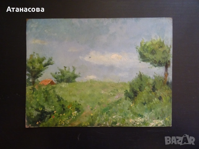 ТАНЯ ТАНЧЕВА картина Пейзаж масло 1990 г 1 