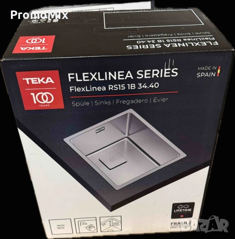 Кухненска мивка Teka Flexlinea 115000015 RS15 inox 34х40см Мивка за кухня правоъгълна, снимка 9 - Мивки - 54607744