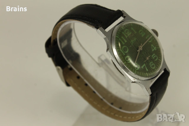 1970's ЗИМ Зелен Циферблат Стар Руски Ръчен Часовник, снимка 6 - Мъжки - 54055276