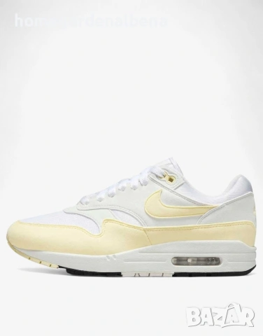 NIKE Air Max 1 Shoes White/Yellow – Мъжки маратонки | Оригинални, снимка 3 - Маратонки - 54594799