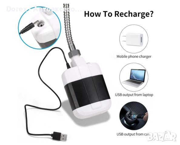 Преносим портативен душ с USB зареждане – комфорт навсякъде, снимка 4 - Аксесоари и консумативи - 54108818