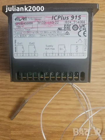 Термоконтролер Eliwell ICPlus 915 ICP22JI45000, снимка 2 - Резервни части за машини - 55672052