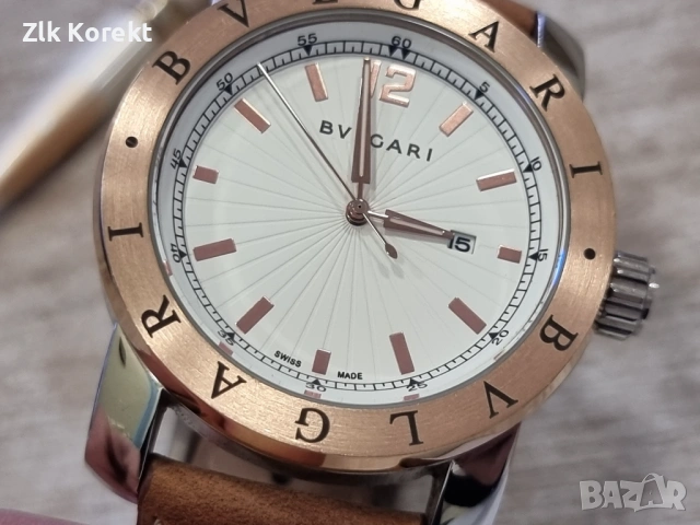Мъжки часовник Bvlgari Rose gold, снимка 14 - Мъжки - 54607333