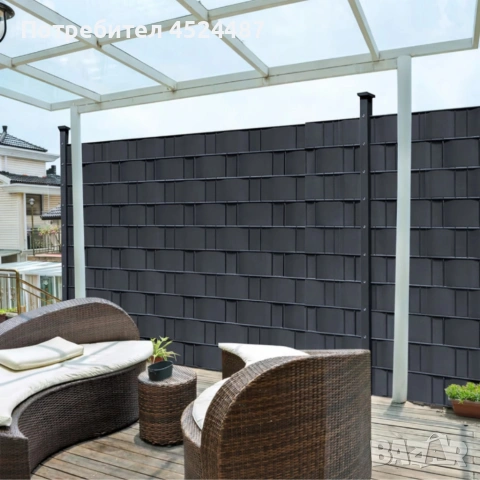 Антрацитна оградна лента 19 см x 35 м – UV устойчива и лесна за монтаж, снимка 3 - Други стоки за дома - 53959905